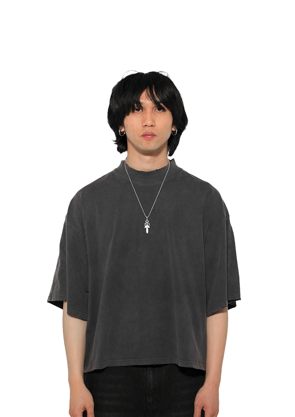 V.1 BOXY TEE - VINTAGE GREY