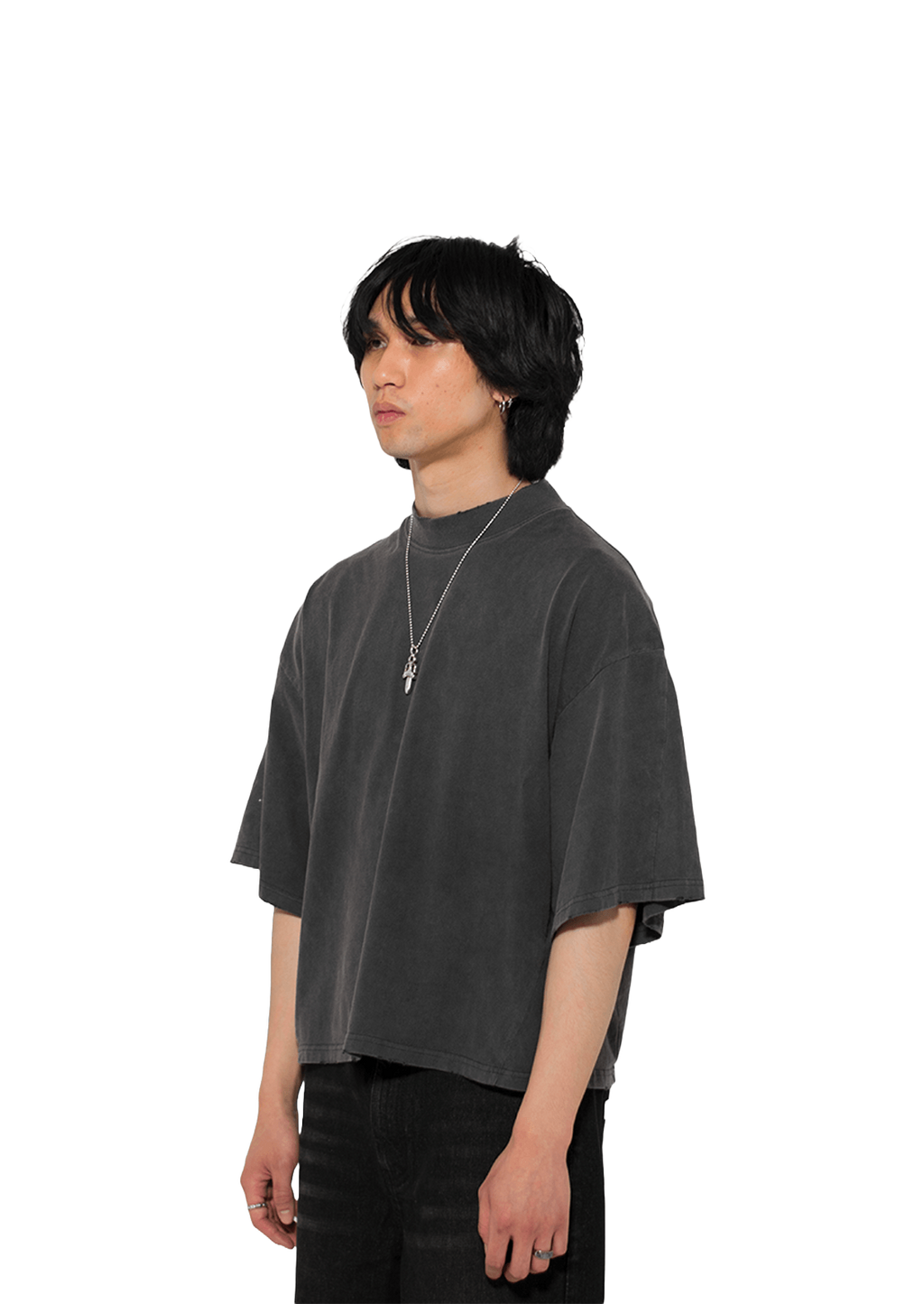 V.1 BOXY TEE - VINTAGE GREY