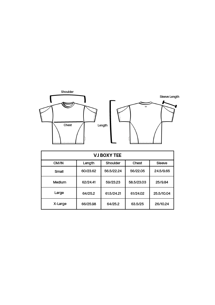 V.1 BOXY TEE - VINTAGE GREY