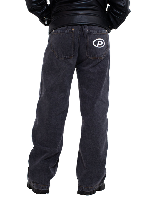 DOUBLE KNEE DENIM - VINTAGE GREY